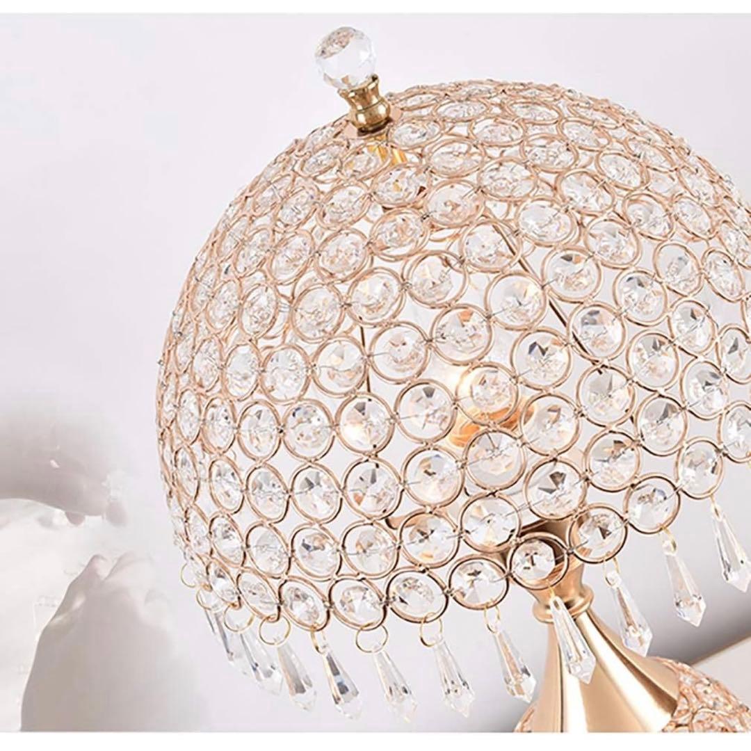 リモコン とLED電球付きクリスタルテーブルランプ ヨーロピアンランプ