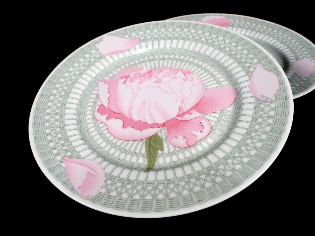 HERMESエルメス ピヴォワンヌPIVOINES ROSES 中皿　プレート