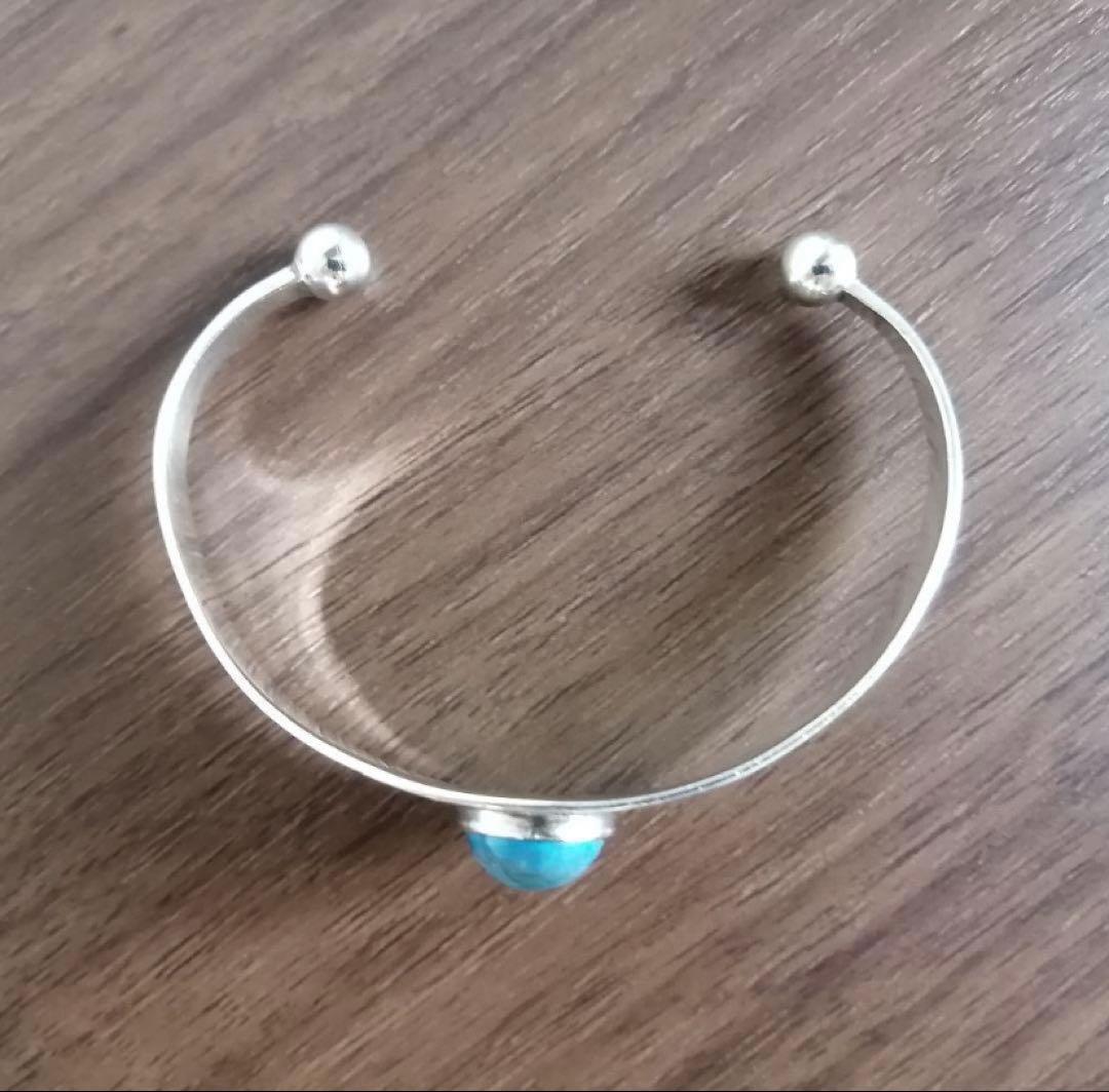 トゥアレグシルバー♦︎天然石付きバングル♦︎touareg silverユニセックス