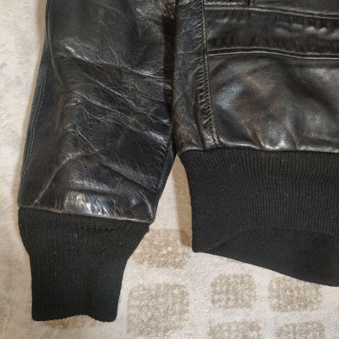 完品人気黒Schott１８４SMフライトジャケット３８ ダメでも対応有！