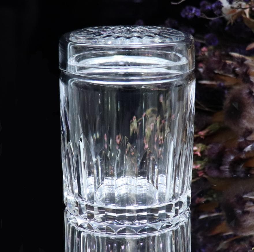 オールド・バカラ 珍品 カッシーノ 大型 蓋物 美品 カット装飾 ボンボニエール