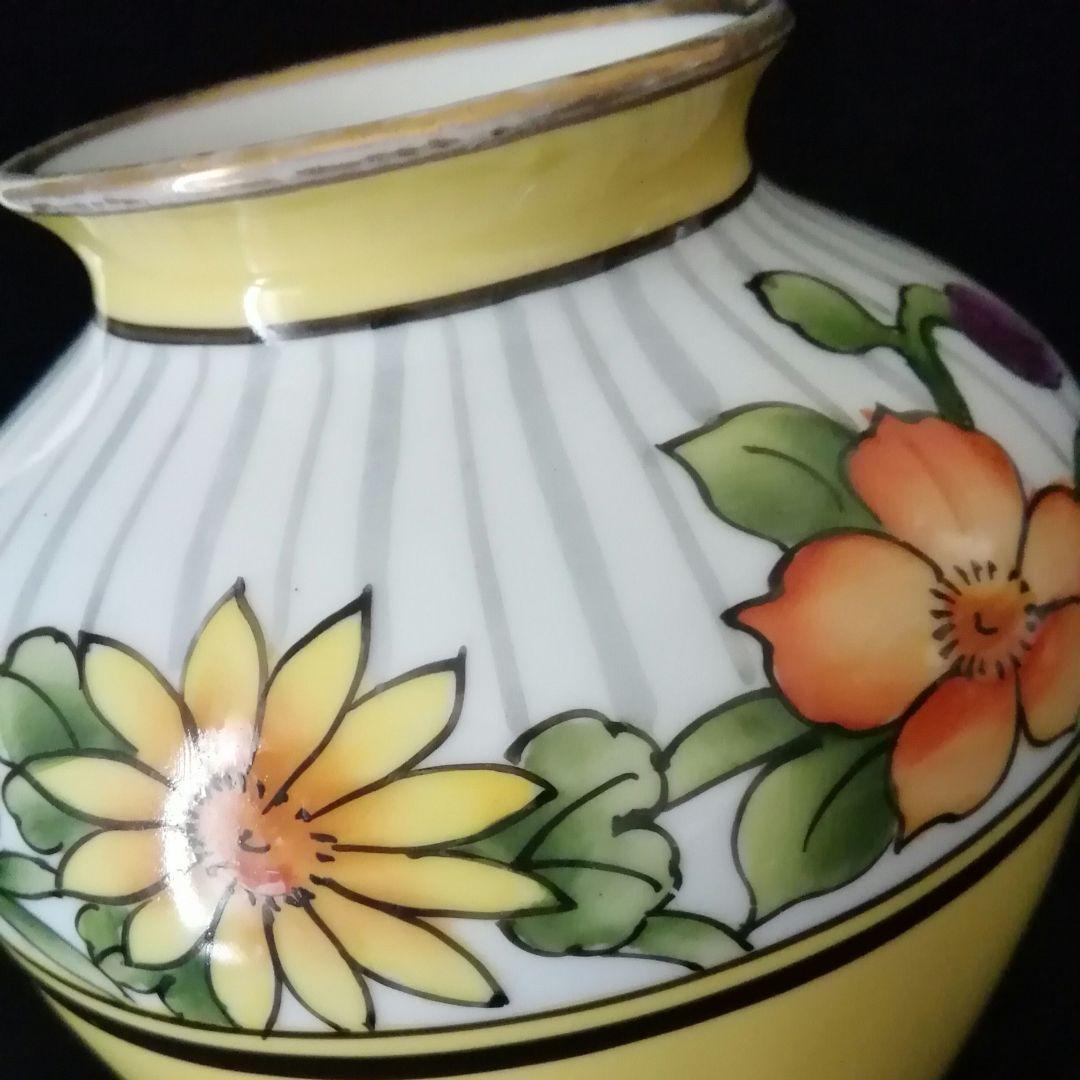 逸品　大正ロマン　オールドノリタケ　花瓶　花生け　アンティーク　M印　和骨董