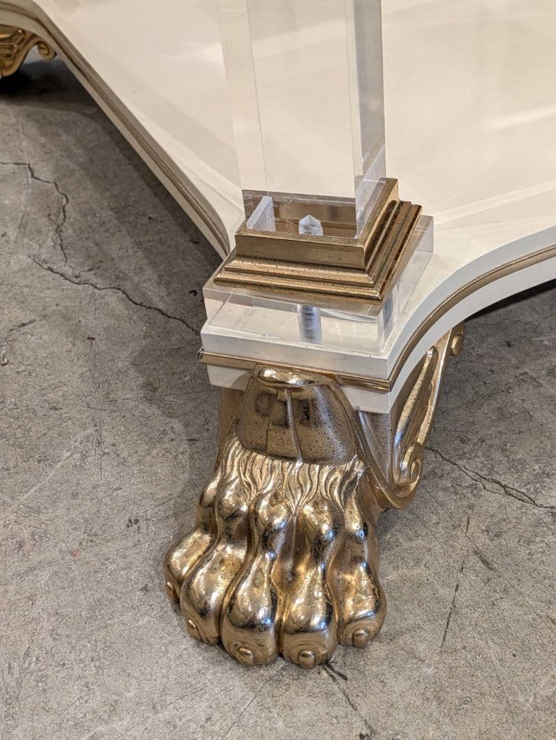 1【高級45万】 イタリア センターテーブル エレガント 猫脚 テーブル 小