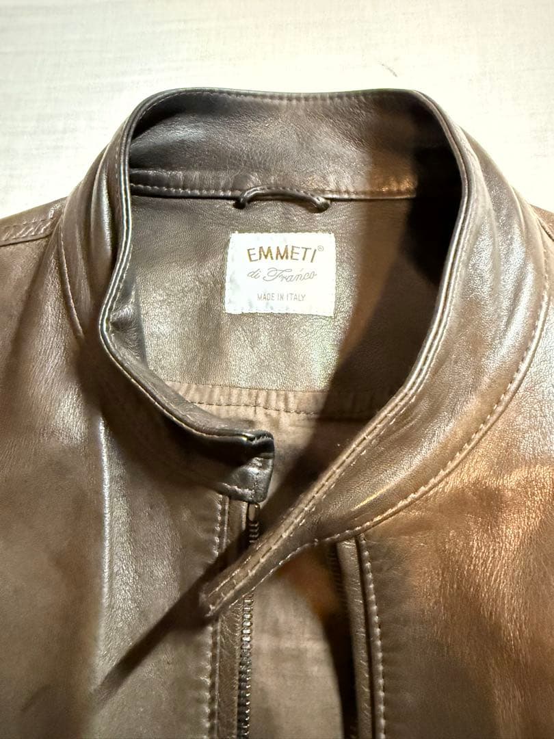 EMMETI ダークブラウン レザージャケット