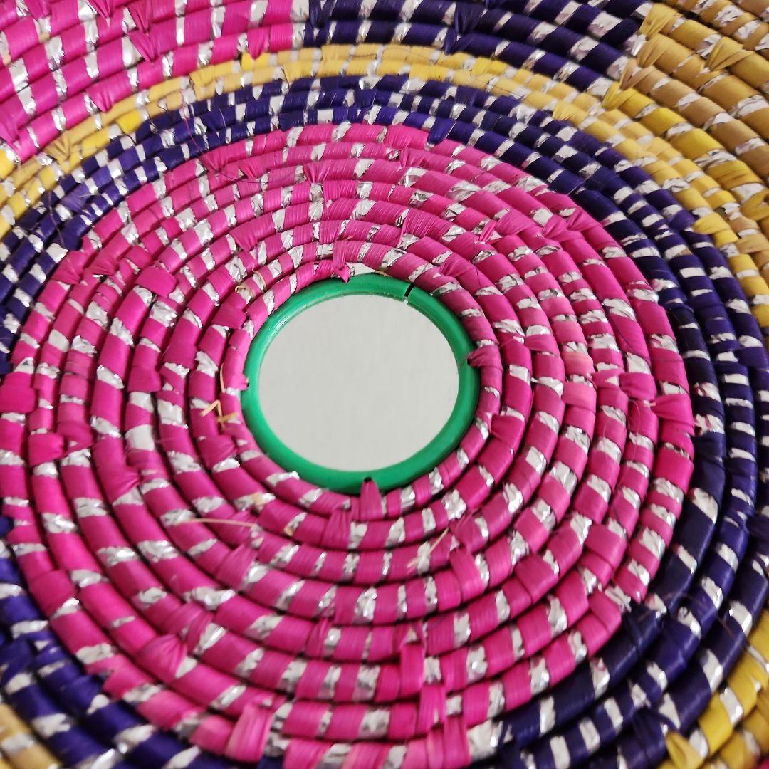 カラフルな円形バスケット6個セット