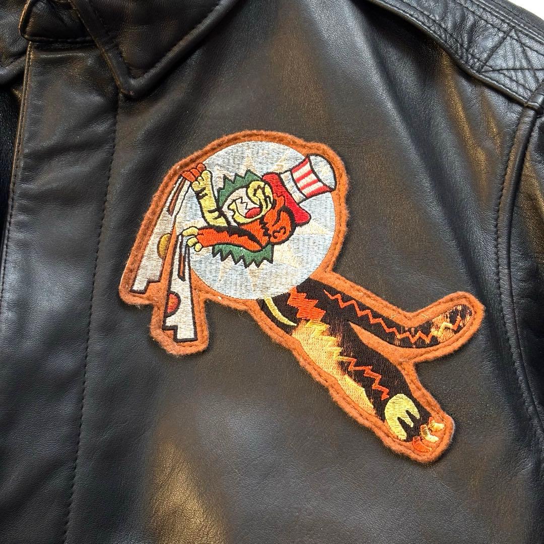 【極美品】ヒューストン ホースハイド A-2 フライトジャケット 2XL 黒