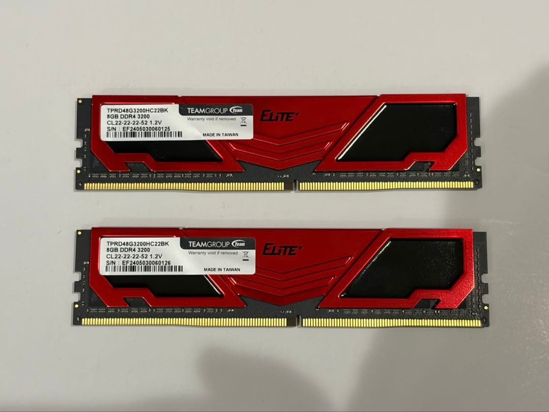 【値下げ】メモリ16GB（8GB*2） DDR4