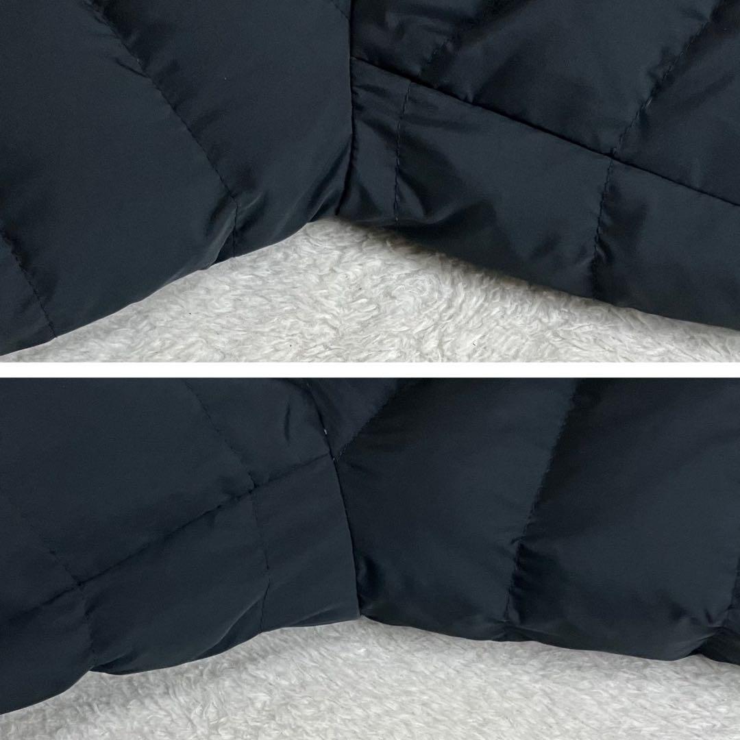 ダーマコレクション　シルバーフォックスファー　Aライン　ロングダウンコート　黒