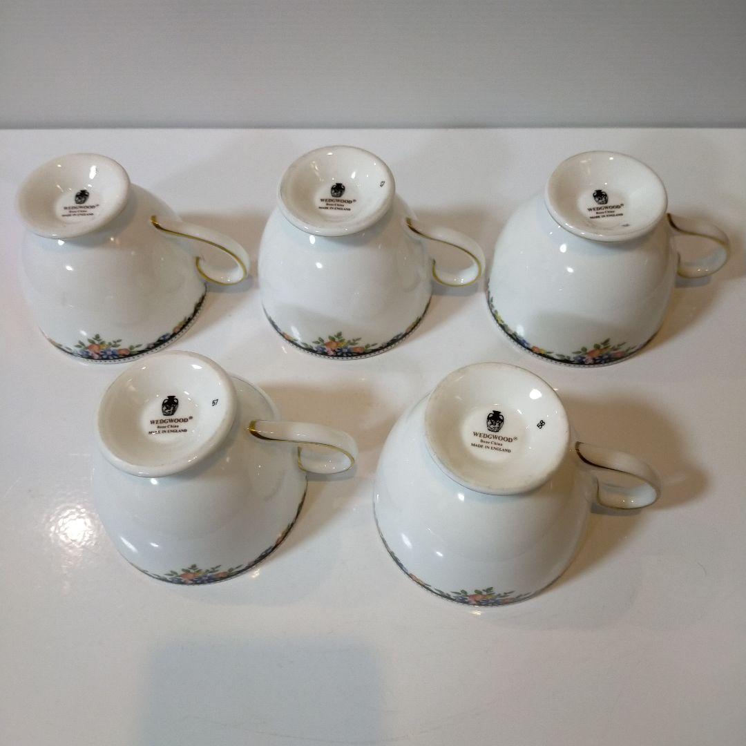 ウェッジウッド　黒壺オズボーン　コーヒーカップ＆ソーサー5客