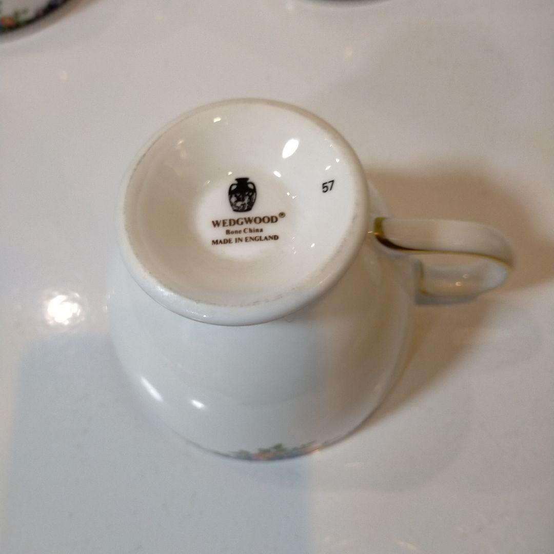  ウェッジウッド　黒壺オズボーン　コーヒーカップ＆ソーサー5客