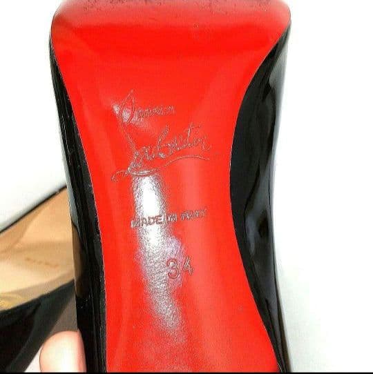 ✨極美品✨ルブタン ブラック オープントゥ ハイヒール 21cm