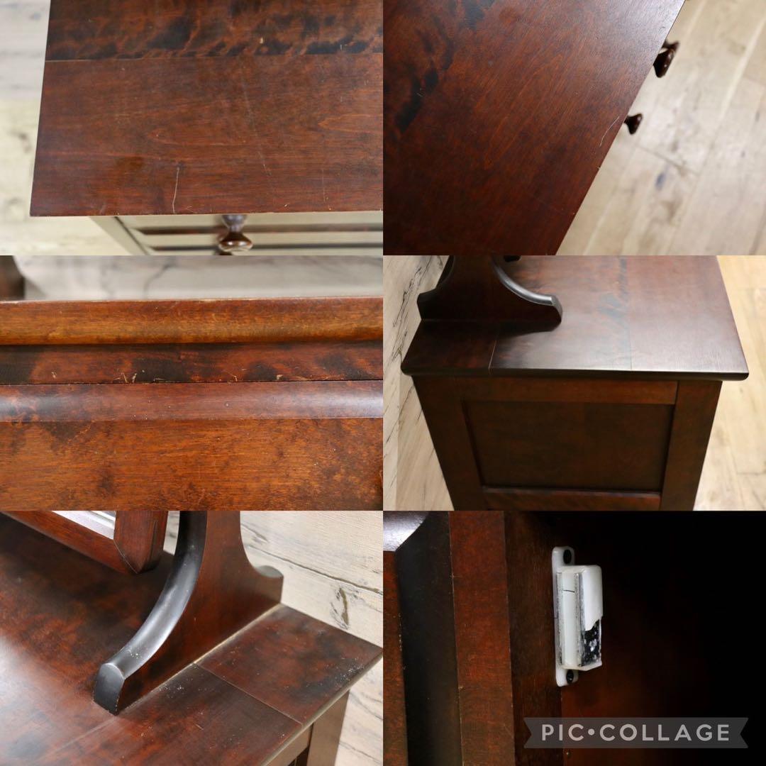 GMFK765○北海道民芸家具 ドレッサー 鏡台 化粧台 ミラー チェスト 整