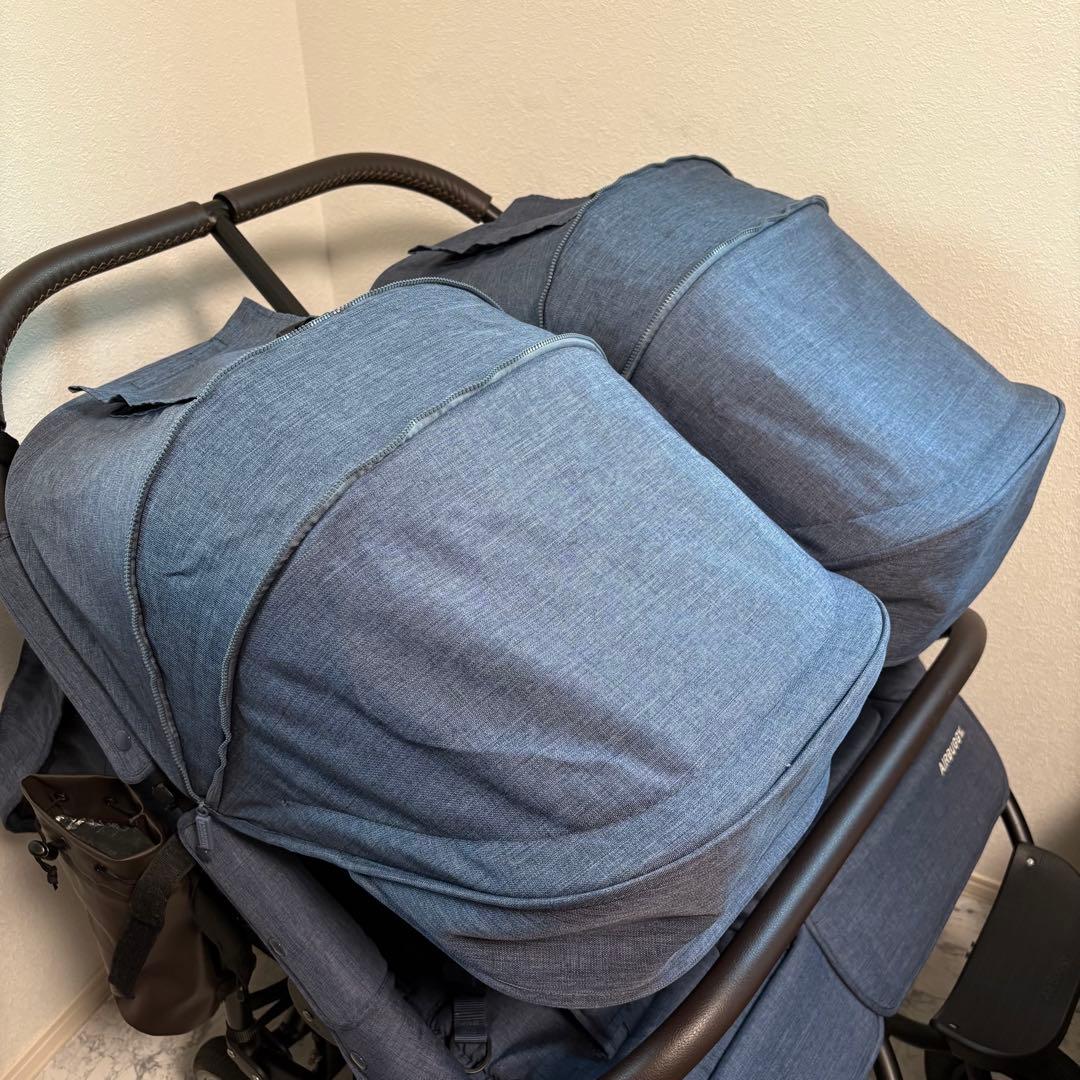 美品✨エアバギー ココダブルEX フロムバース 二人乗りベビーカー 双子ベビーカ