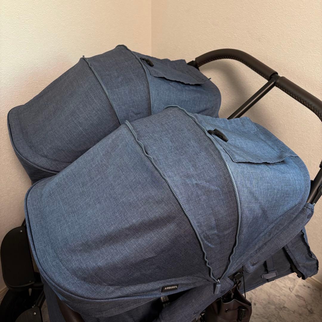 美品✨エアバギー ココダブルEX フロムバース 二人乗りベビーカー 双子ベビーカ