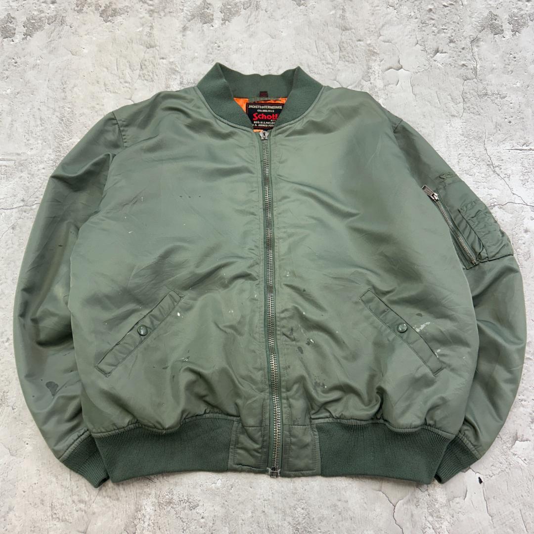E*y様 Schott　ショット　MA-1　フライトジャケット　古着　グリーン