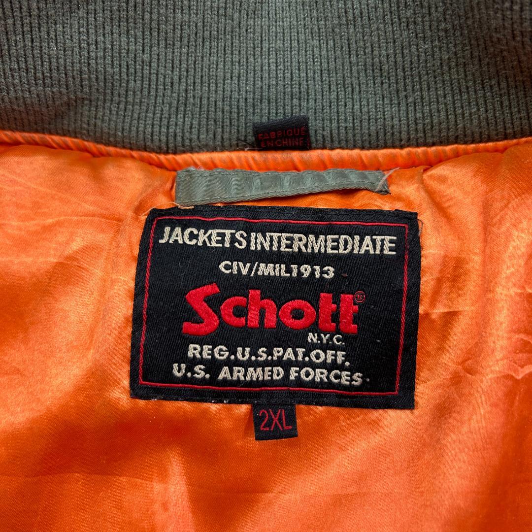 E*y様 Schott　ショット　MA-1　フライトジャケット　古着　グリーン