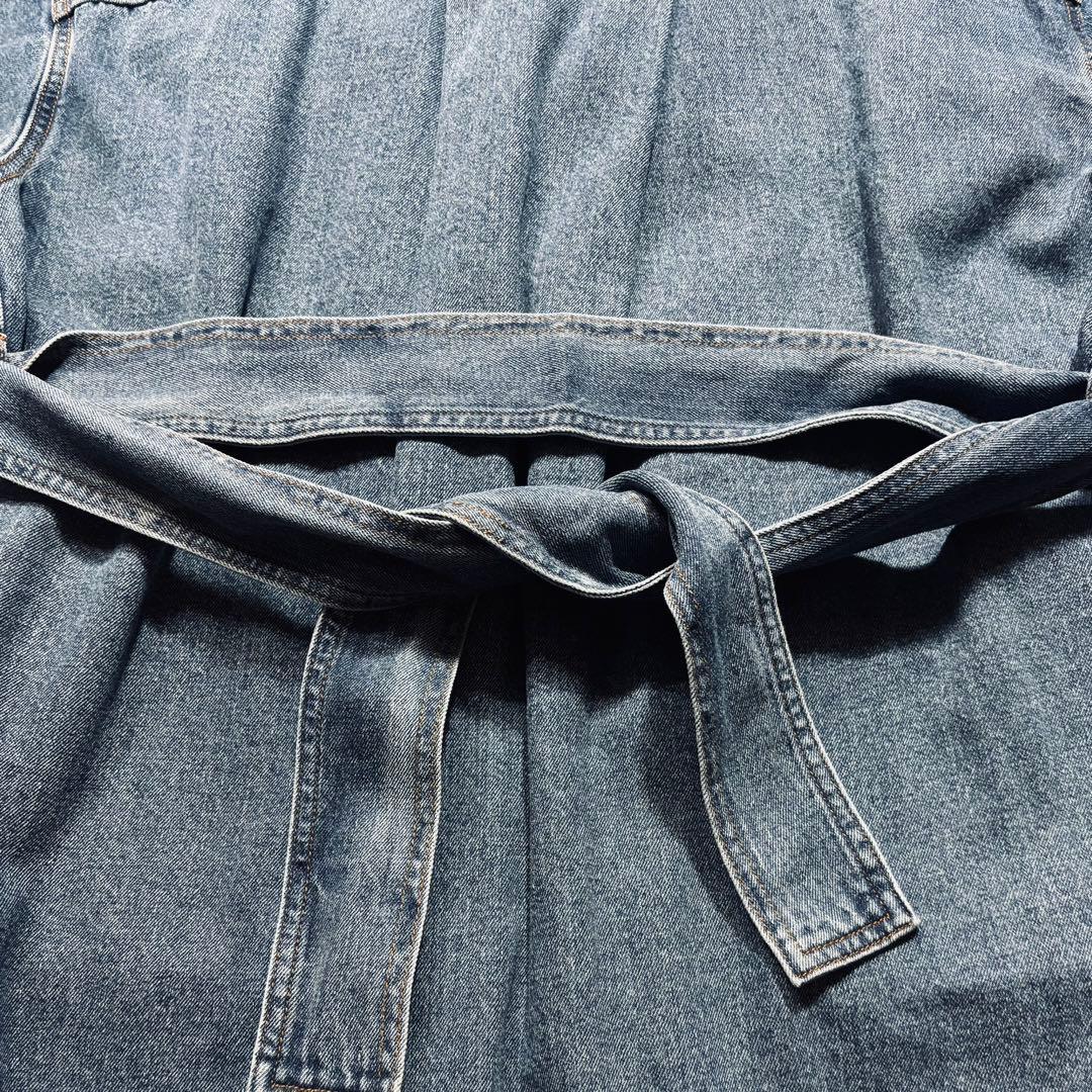 極美品 アメリ デニム ワーク ロングコート AMERI マキシ丈オーバーサイズ