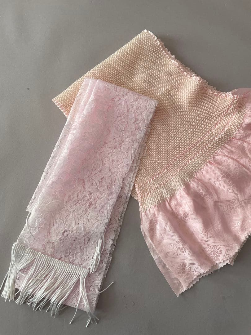 美品　七五三　7歳　正絹お着物セット　大寸作り帯