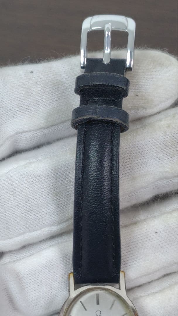 【動作品】OMEGA Geneve 手巻き ヴィンテージ腕時計 Ω純正リューズ