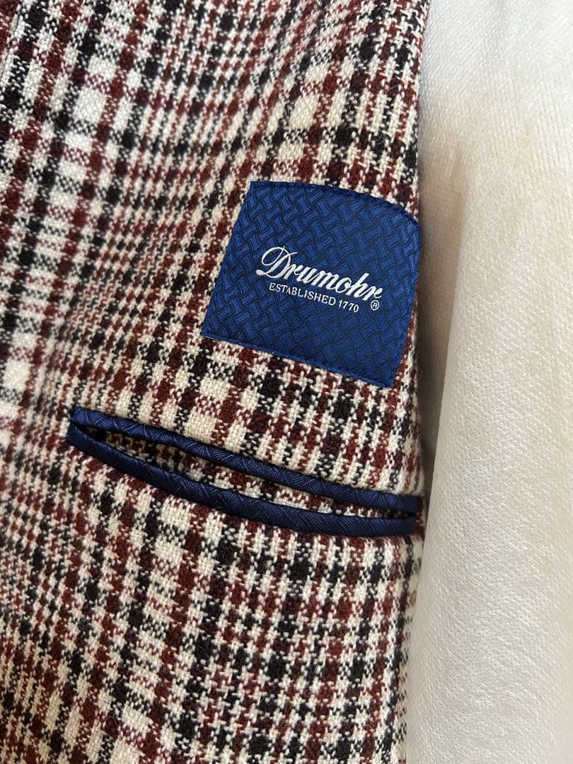 【美品】ドルモア ツイードコート チェック