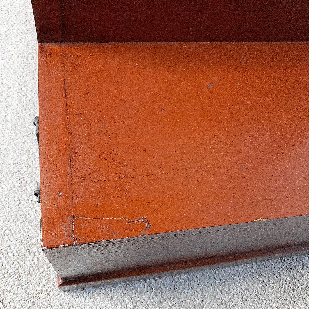 階段箪笥　民芸家具調　四段　両面引き出し　古道具