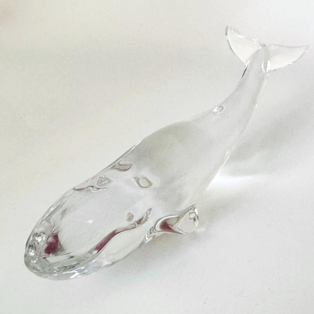 【バカラ】動物 クジラ 置物 インテリア★美品★幸運 金運 仕事運1