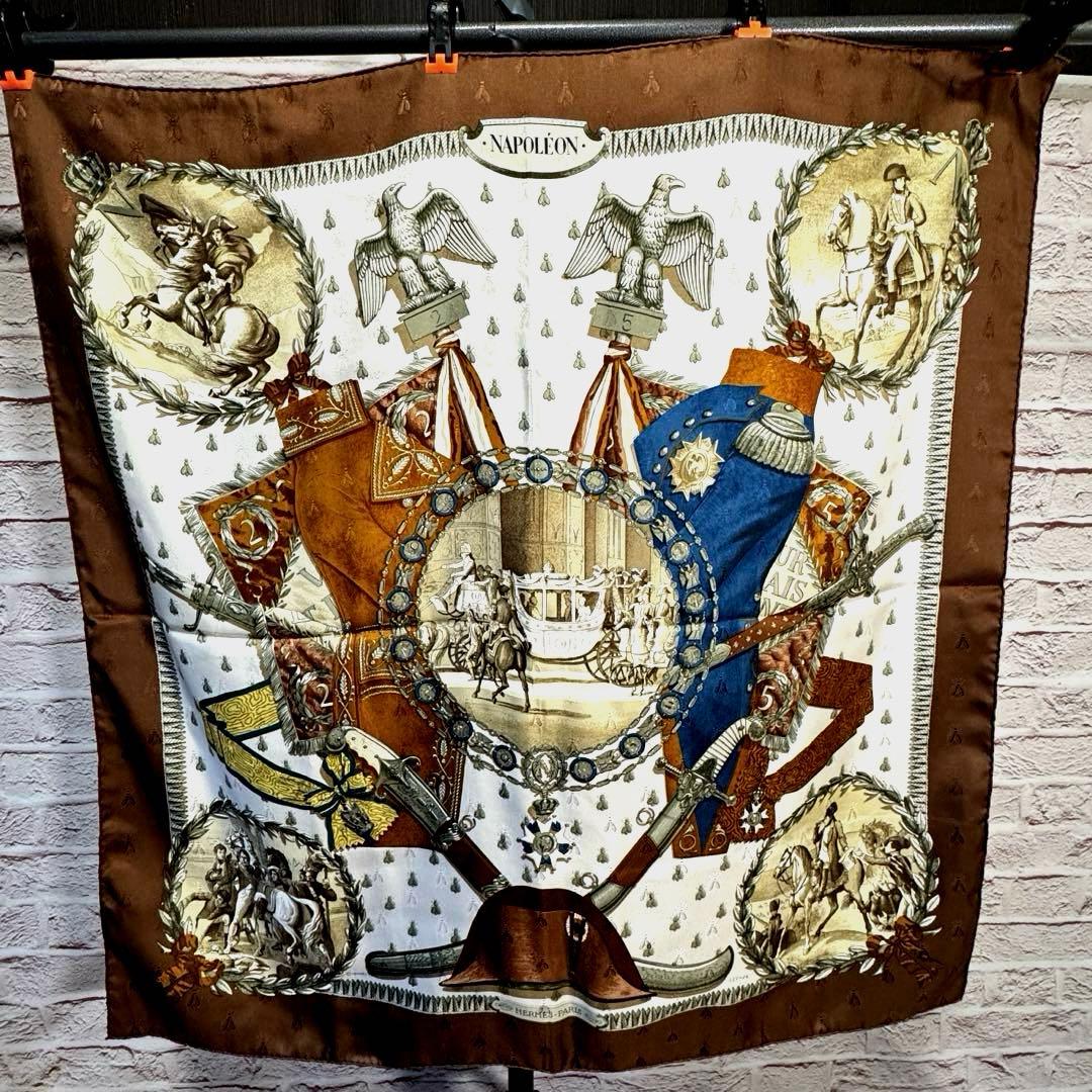 HERMÈS カレ90 NAPOLÉON ナポレオン シルクスカーフ