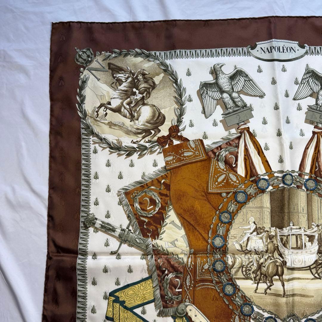 HERMÈS カレ90 NAPOLÉON ナポレオン シルクスカーフ
