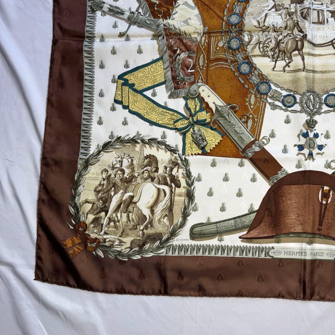 HERMÈS カレ90 NAPOLÉON ナポレオン シルクスカーフ