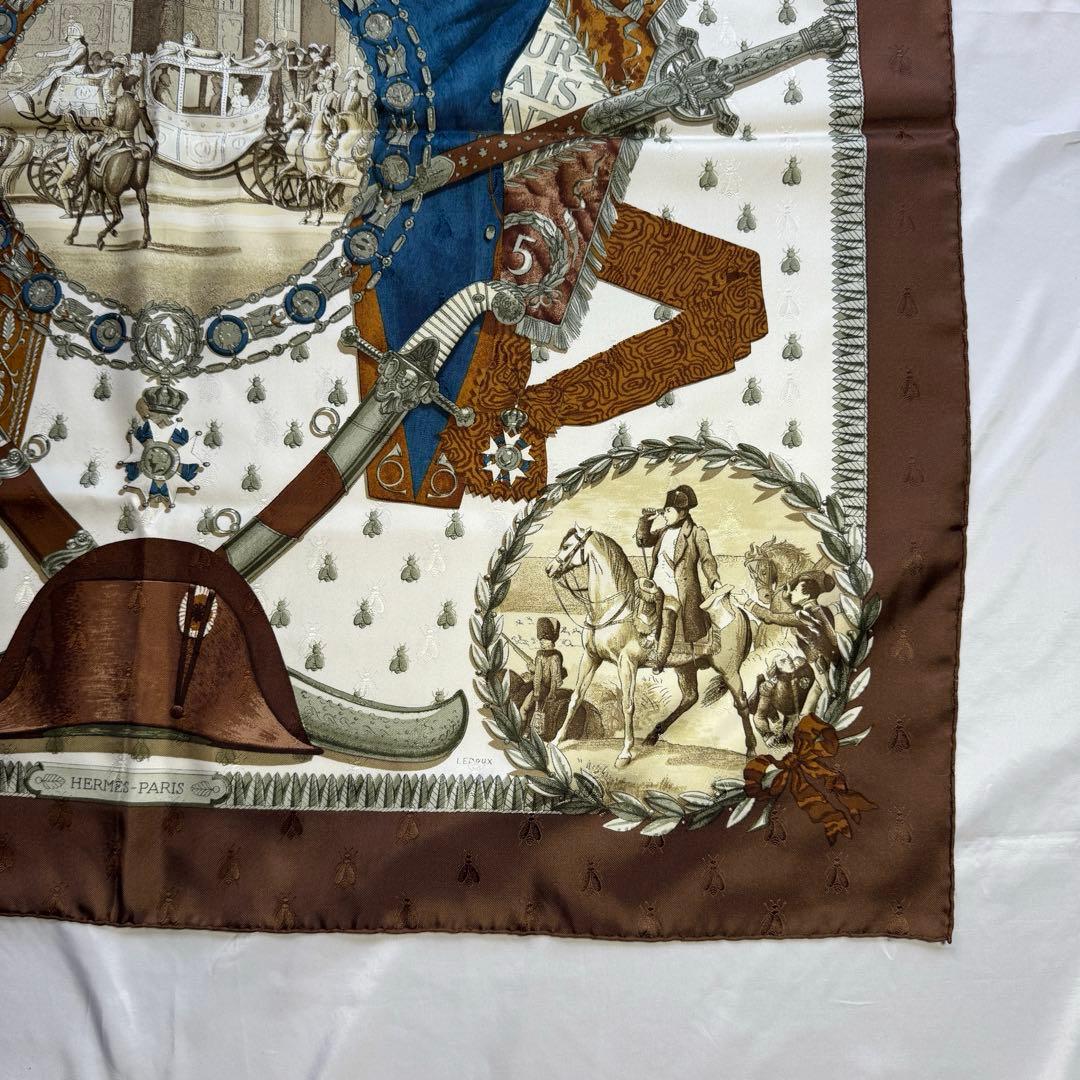 HERMÈS カレ90 NAPOLÉON ナポレオン シルクスカーフ