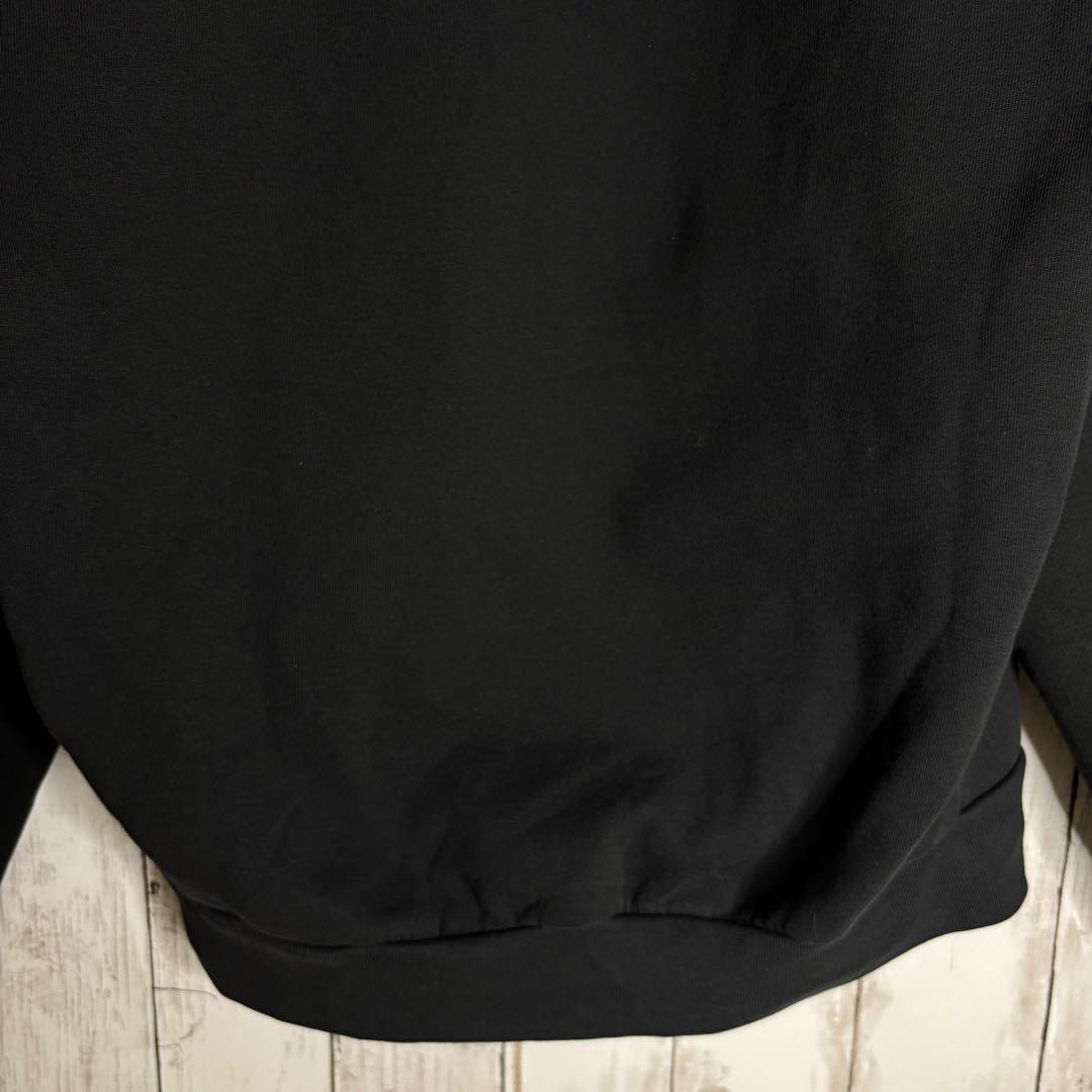 【最高デザイン】バレンシアガ パーカー フーディ 赤ロゴ 黒 Lサイズ