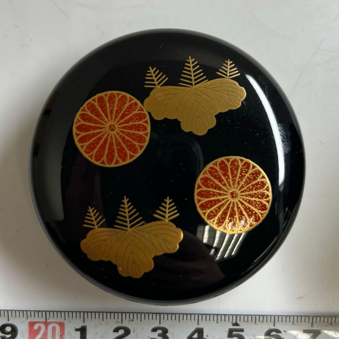 ☆茶3 中村崇悦 高台寺 蒔絵 棗 茶道具 共箱 h7cm 東キ8-0212①