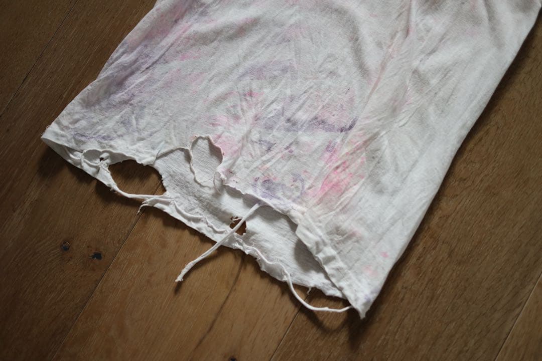 nozomi ishiguro ノゾミイシグロ　ダメージ加工 ペイントTシャツ