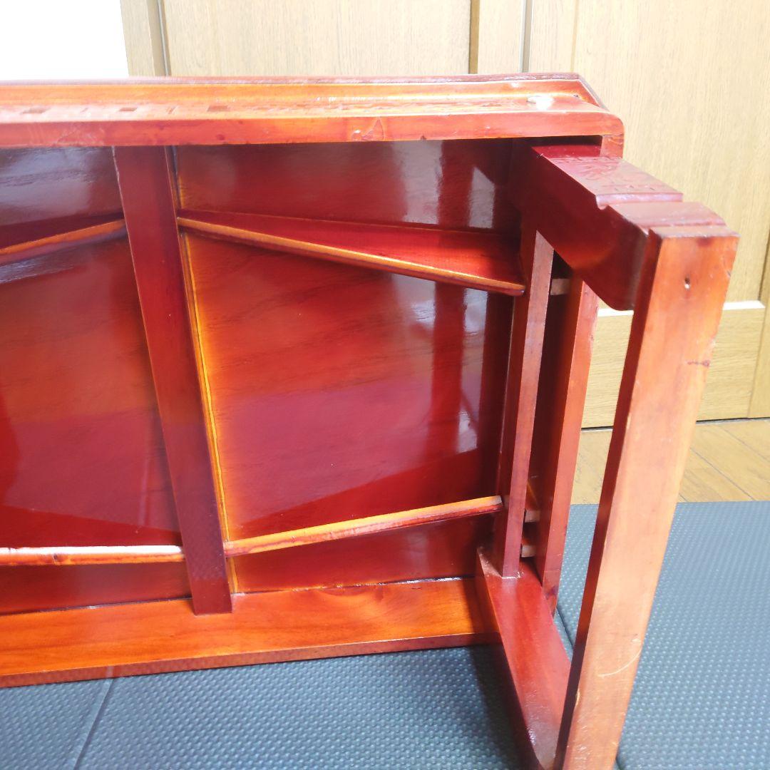 李朝家具　漆塗り 文机 花台 膳 アンティーク　状態美品寄り