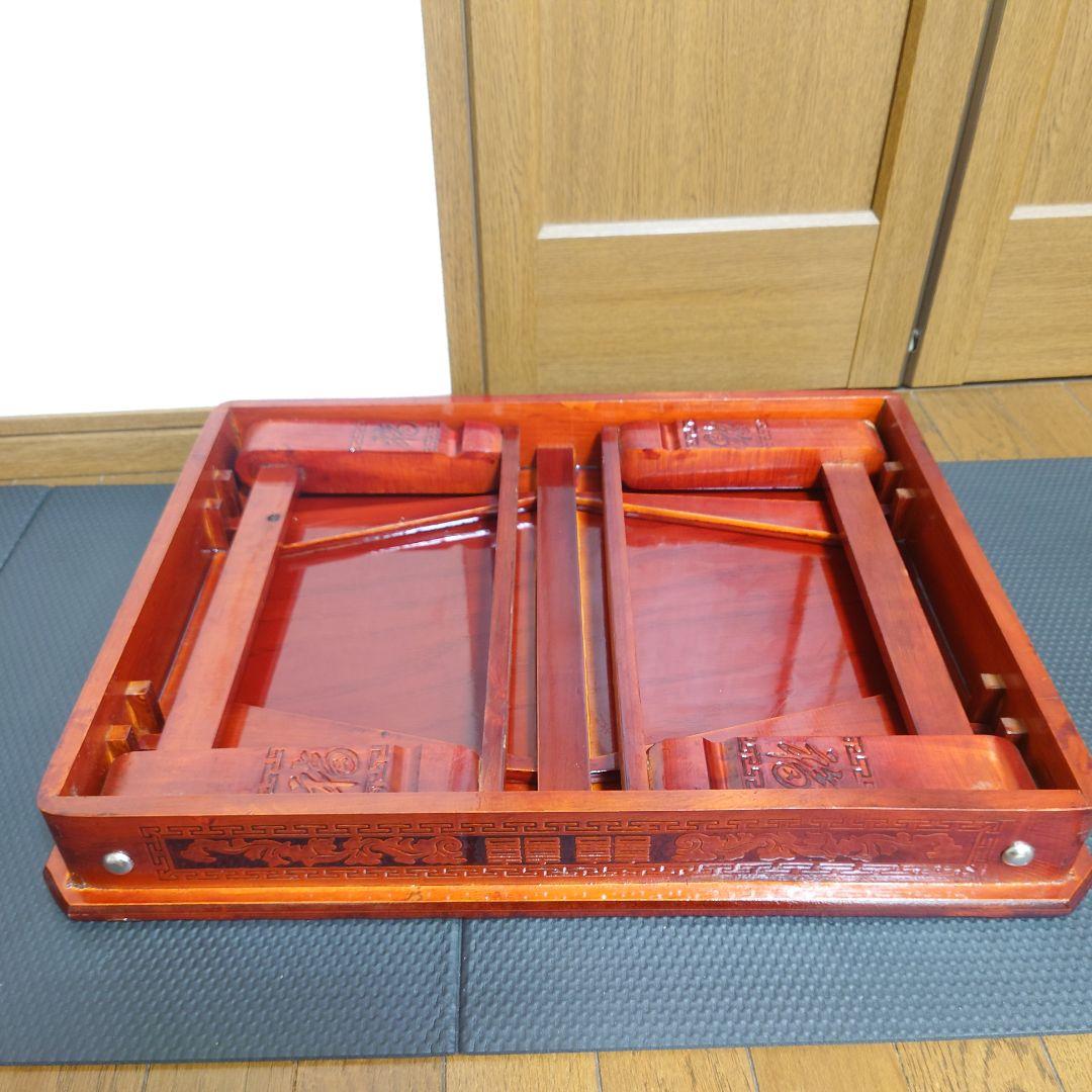 李朝家具　漆塗り 文机 花台 膳 アンティーク　状態美品寄り