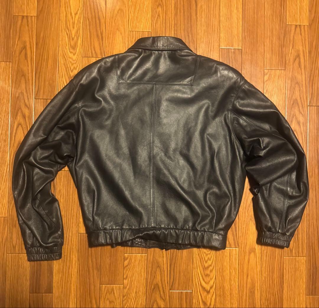 ブラックレザージャケット　vintage Italy製　イタリア製
