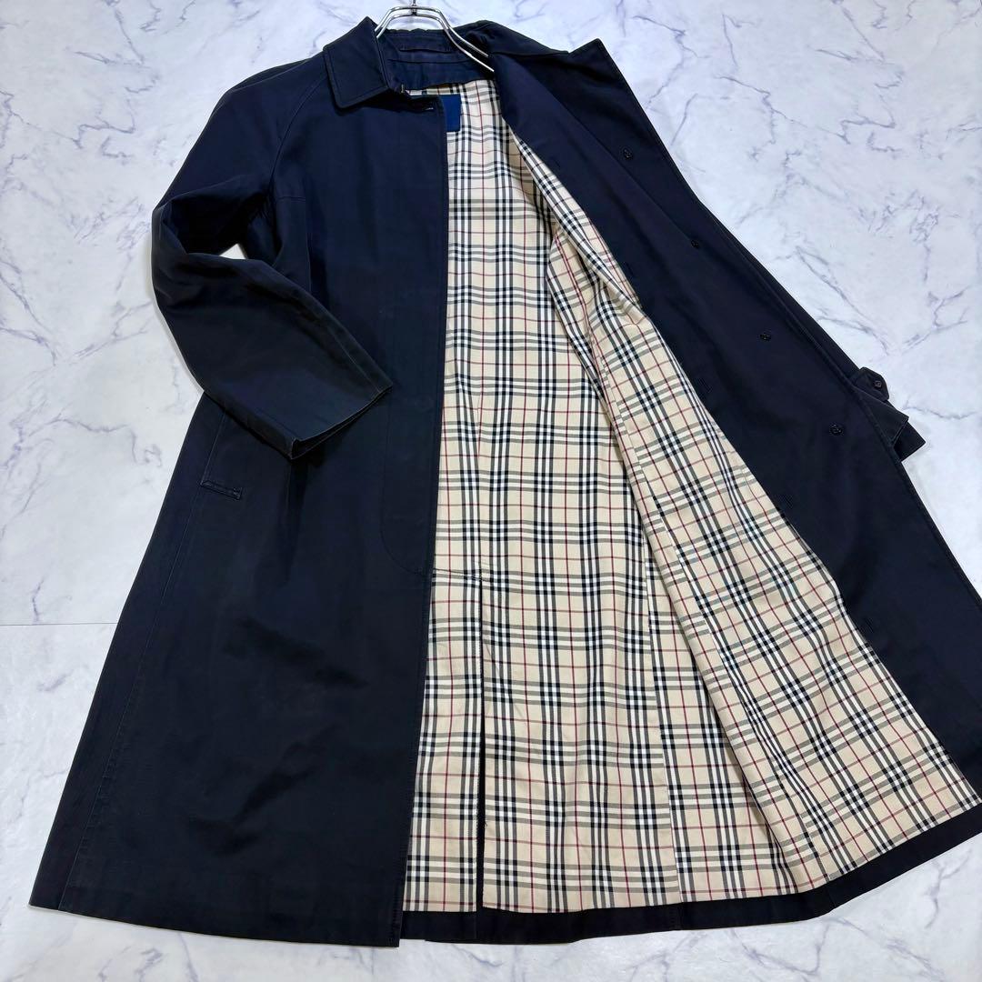 美品 BURBERRY LONDON ステンカラーコート ノバチェック L相当
