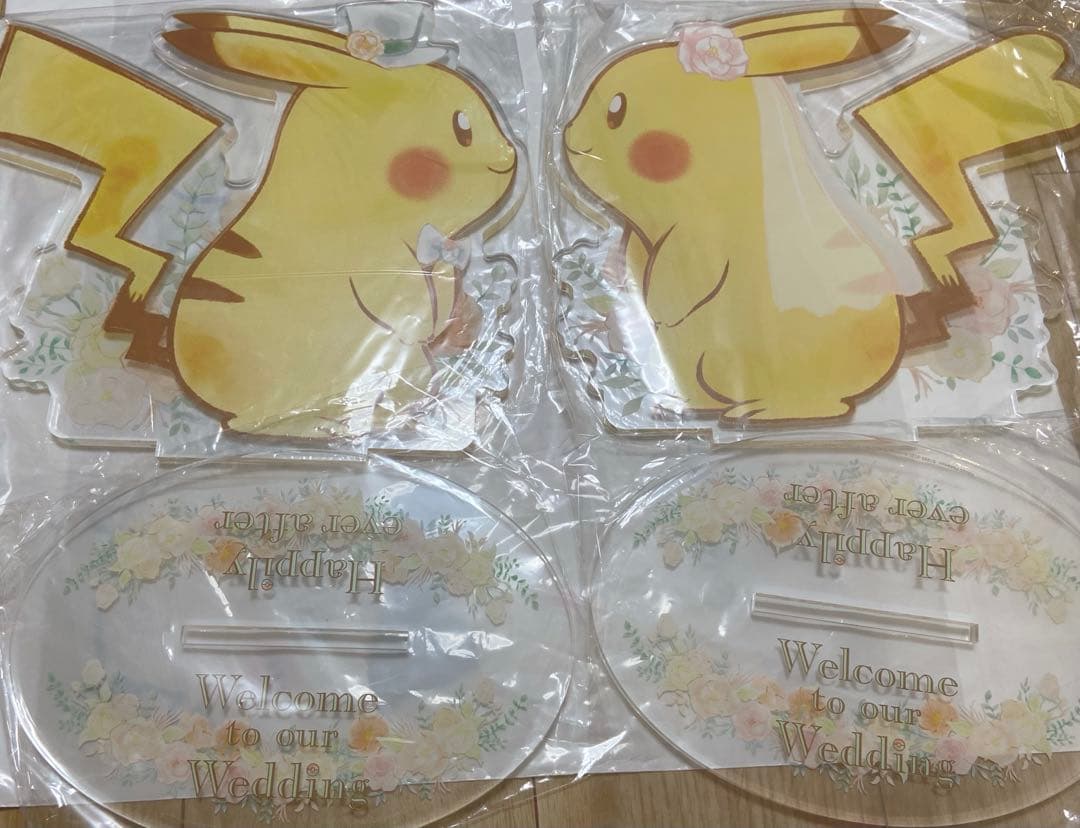 未使用 ピカチュウ ウェルカムボード ウェディング アクリルスタンドセット