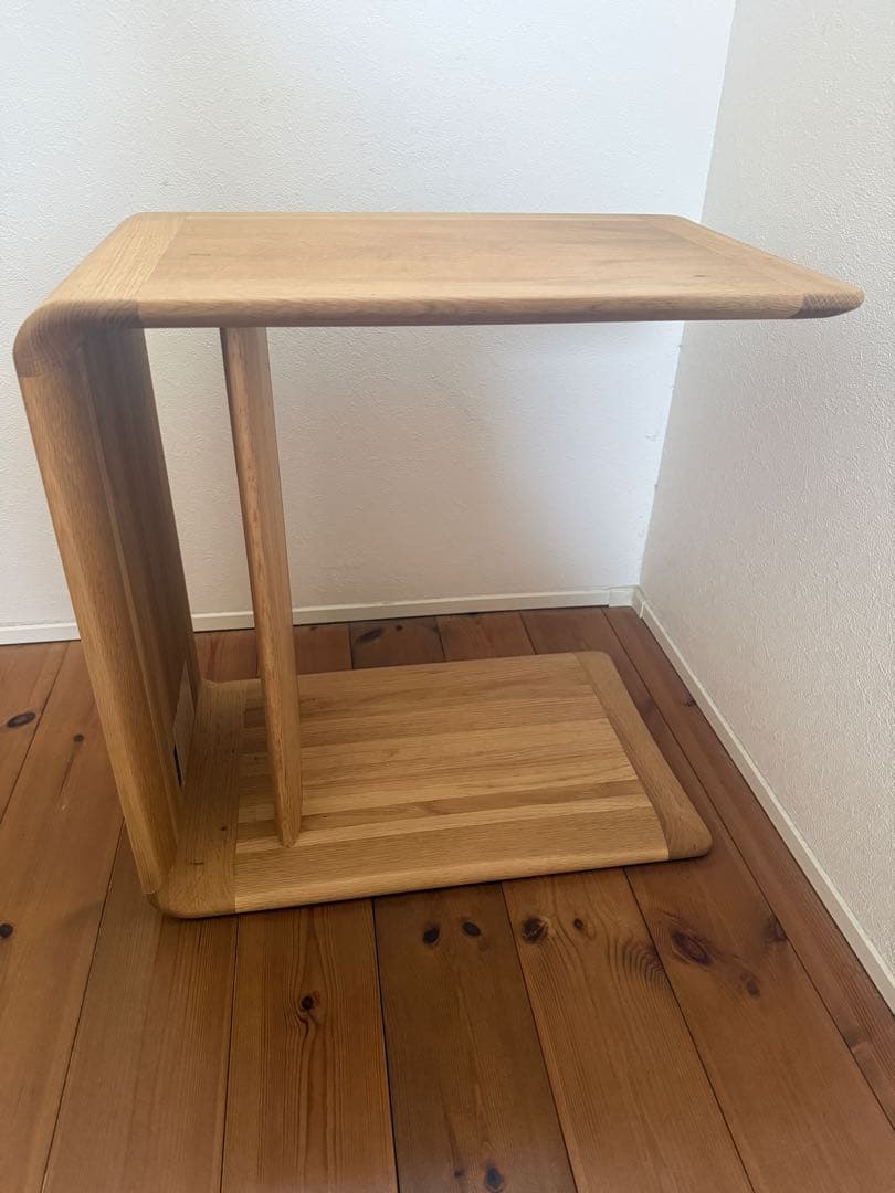 【美品】karimoku サイド テーブル ピュアオーク TU1970 ME