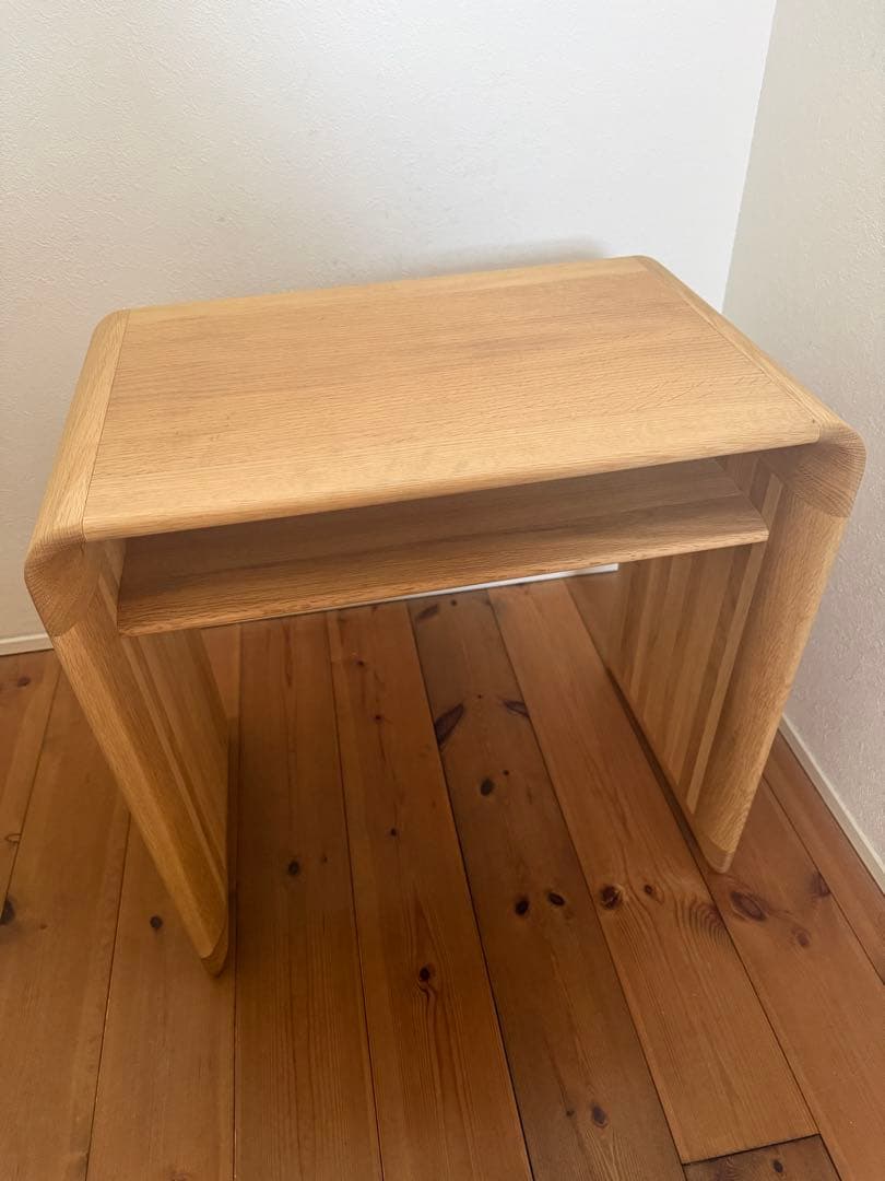 【美品】karimoku サイド テーブル ピュアオーク TU1970 ME