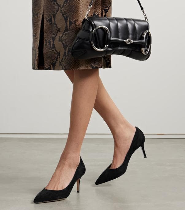 Gianvito Rossi GIANVITO 70 ブラック スエード 38