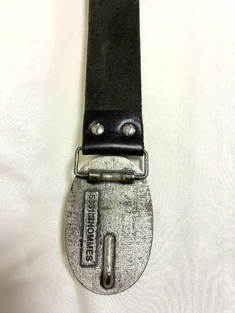5351プールオム デザインバックル 本革ブラックベルト