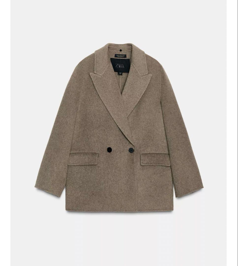 ZARA フェイクファーカラーウールブレンドジャケット ZWcollection