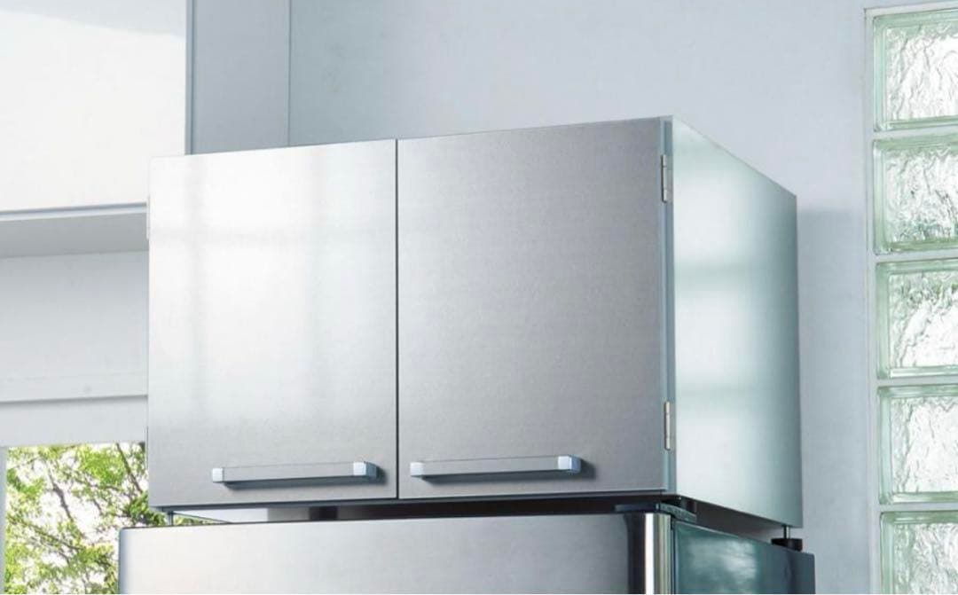 ディノス 冷蔵庫上 キッチンストッカー シルバー　隙間収納　キッチン用品収納