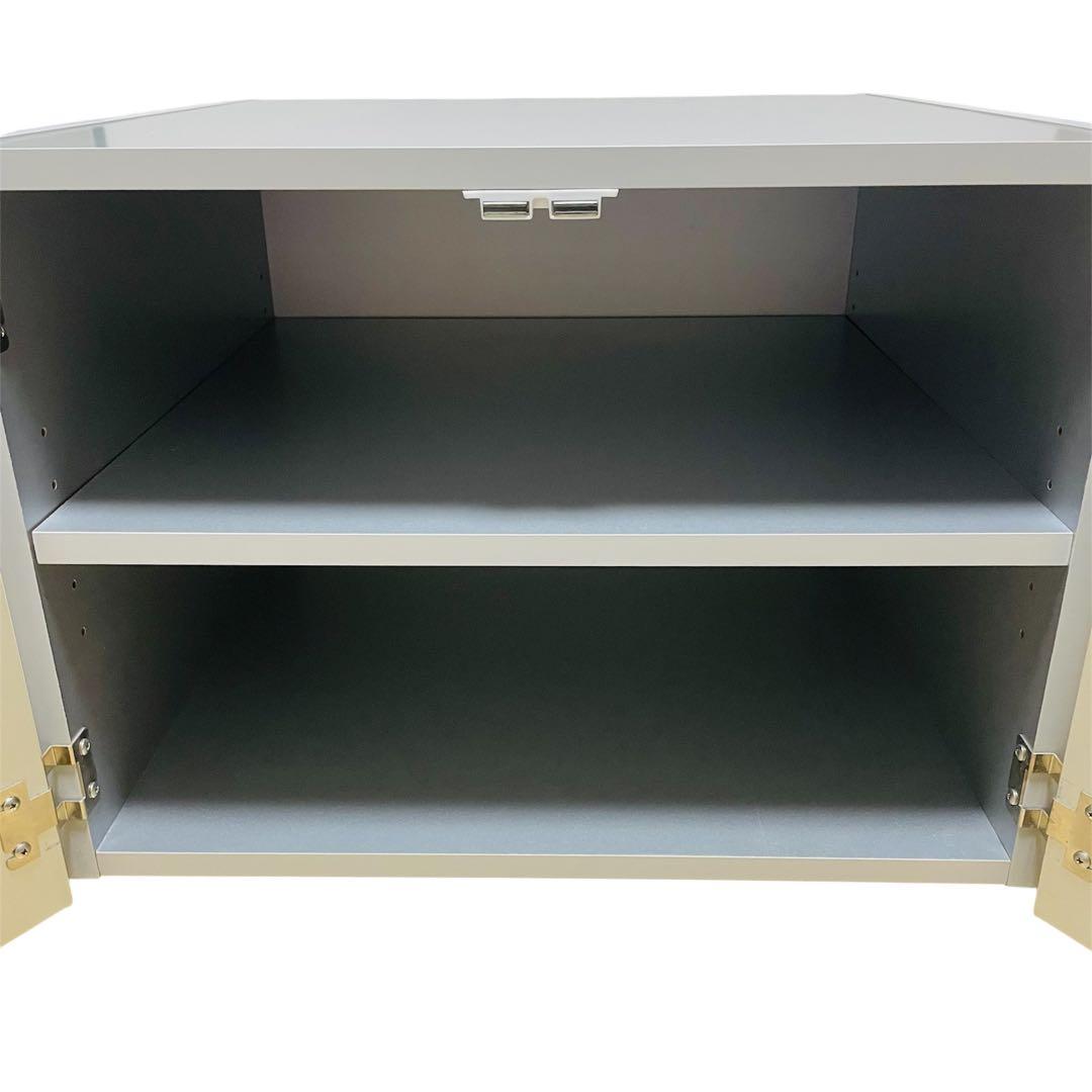 ディノス 冷蔵庫上 キッチンストッカー シルバー　隙間収納　キッチン用品収納