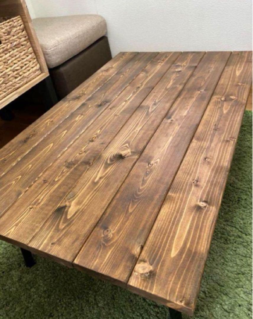 折りたたみ式　アンティークシンプル木目調センターテーブル