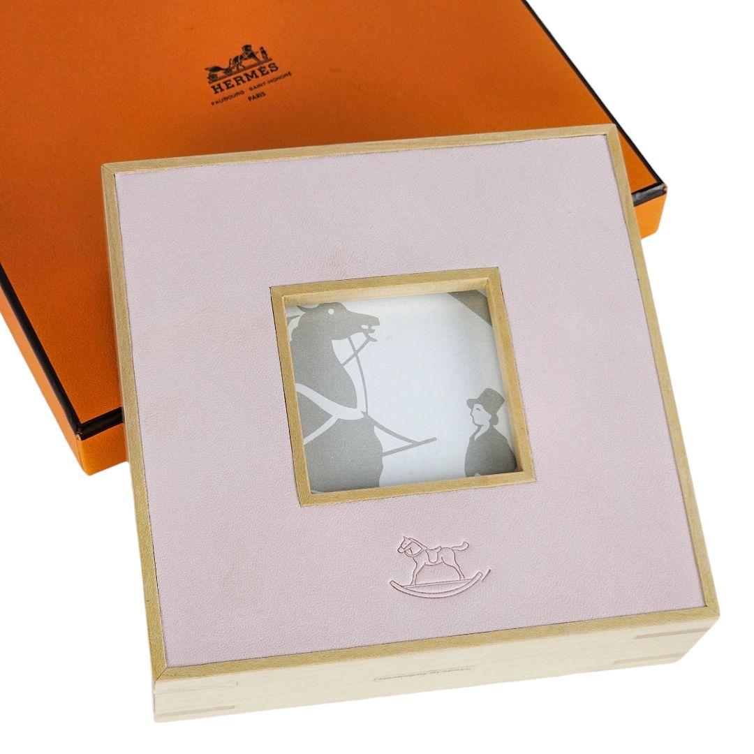 美品 エルメス HERMES 写真立て ウッド 木製 フォトフレーム インテリア