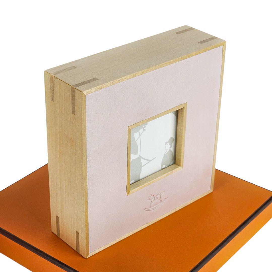 美品 エルメス HERMES 写真立て ウッド 木製 フォトフレーム インテリア