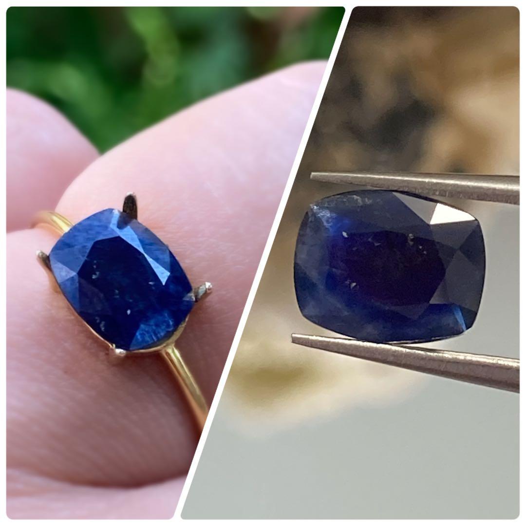 Silver925 18kgp ディープ ブルーサファイア リングorトップ