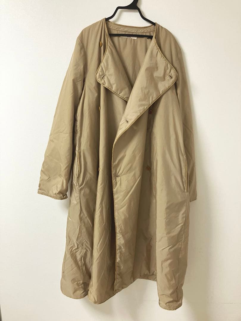 45R★春まで着れるプリマロフトの暖かナイロンコート★キャメル